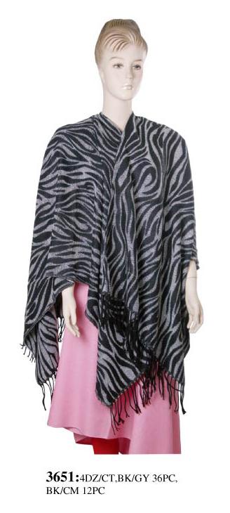 Wholesale Shawls | Zebra Print Scarf | 4 DZ