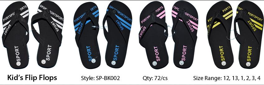 Wholesale Kid's Flip Flops - Kids Sports Sandals - 72 Pairs image