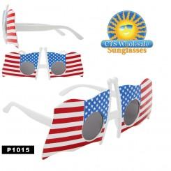 "Party Glasses ""American Flags"" ~ P1015 (12 pcs.)" image