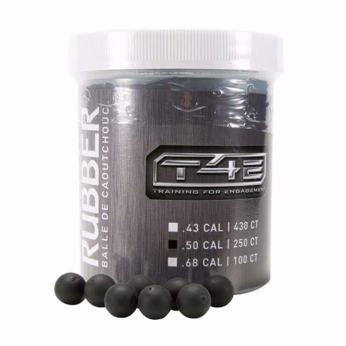 T4E .50 Caliber Reusable Rubber Balls 250 Count, Black image