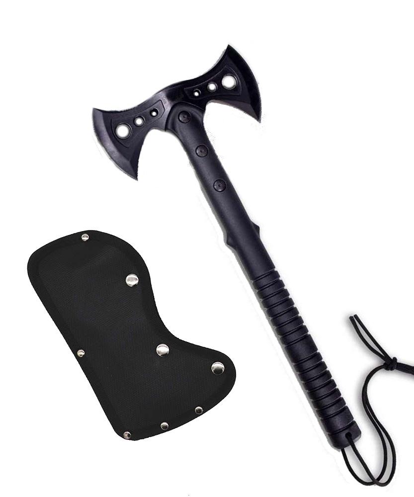 Black Tactical Axe Double Blade Head Tomahawk Hatchet Throwing Knife Blade image