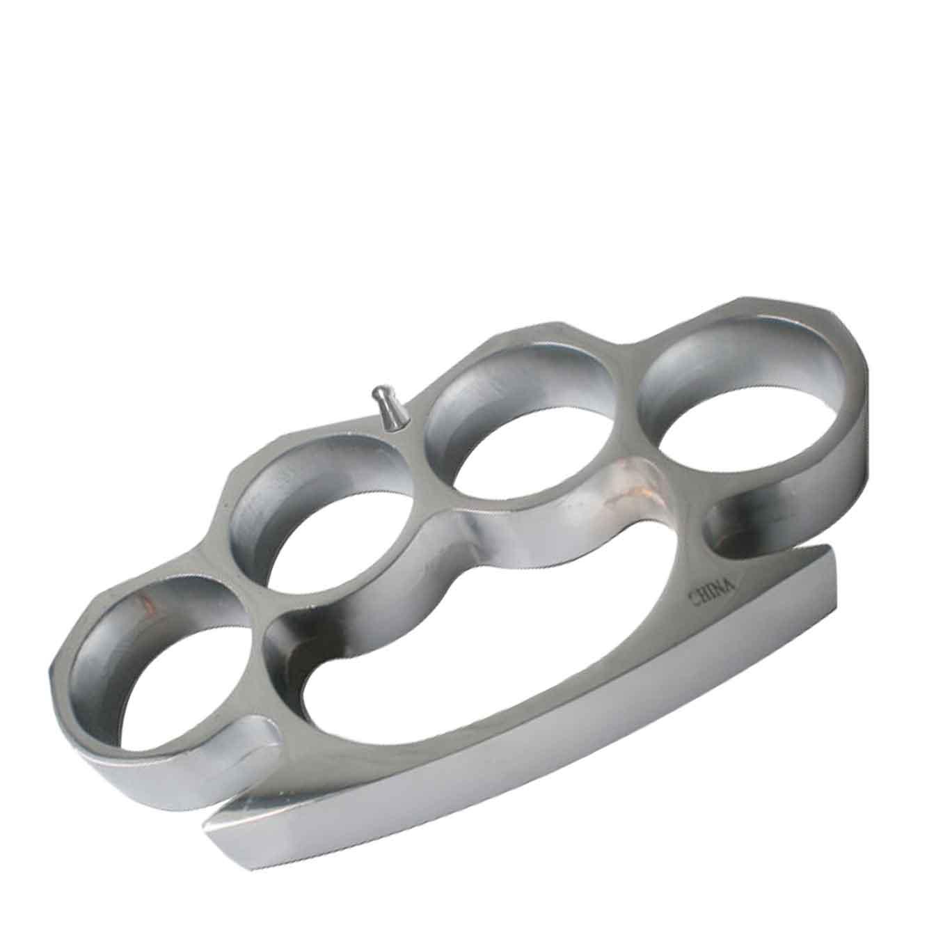 Self Defense Chrome Metal Buckle Knuckles, Paperweight image