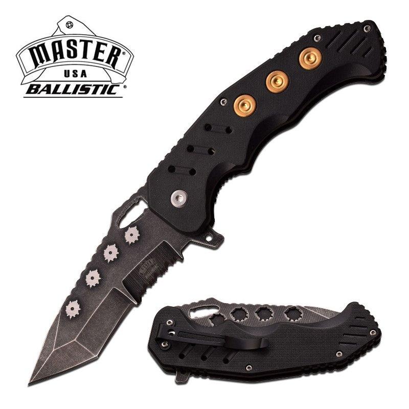 Ballistic Black Bullet Shot Spring Assisted Folding Knife