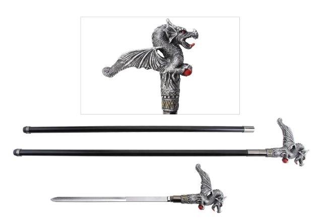 Dragon Walking Cane with Hidden Blade image