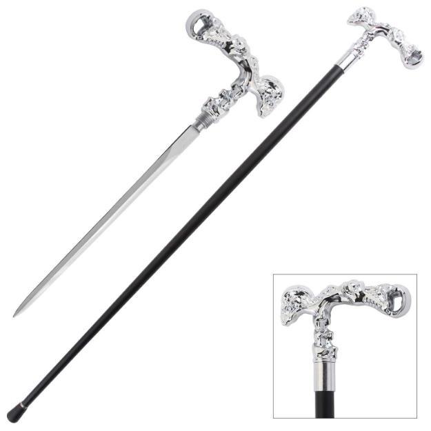 Skull Walking Cane with Hidden Blade image