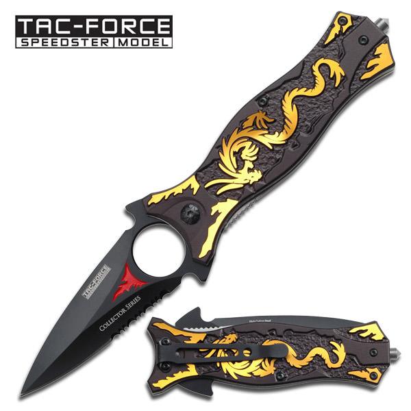 Spring Assist - Gold Dragon Knife - Spear & Spike Tactical