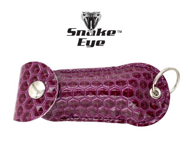 Pepper Spray With Key Chain - Magenta Faux Alligator image