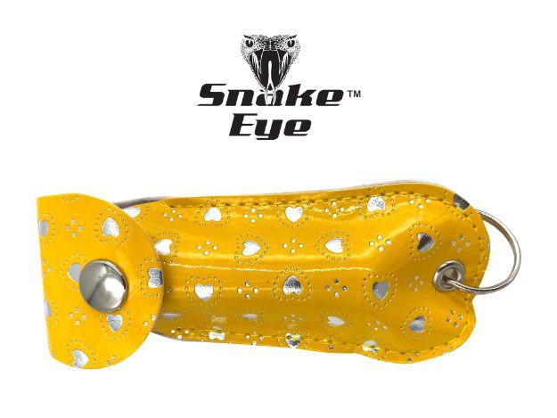 Pepper Spray With Key Chain Carrying Pouch - Yellow Hearts image