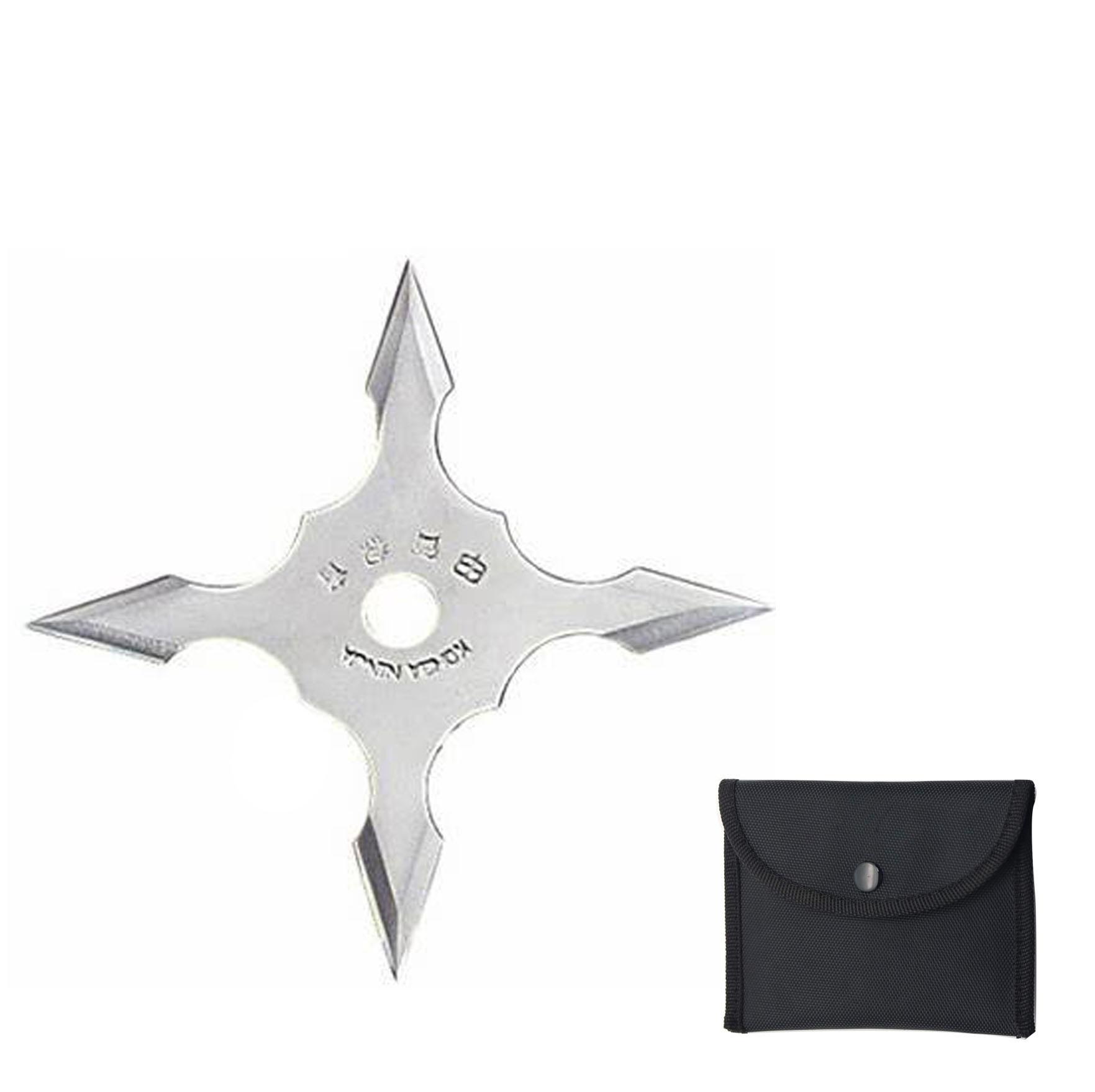 Last Shogun 4 Point Shuriken Ninja Star Silver image