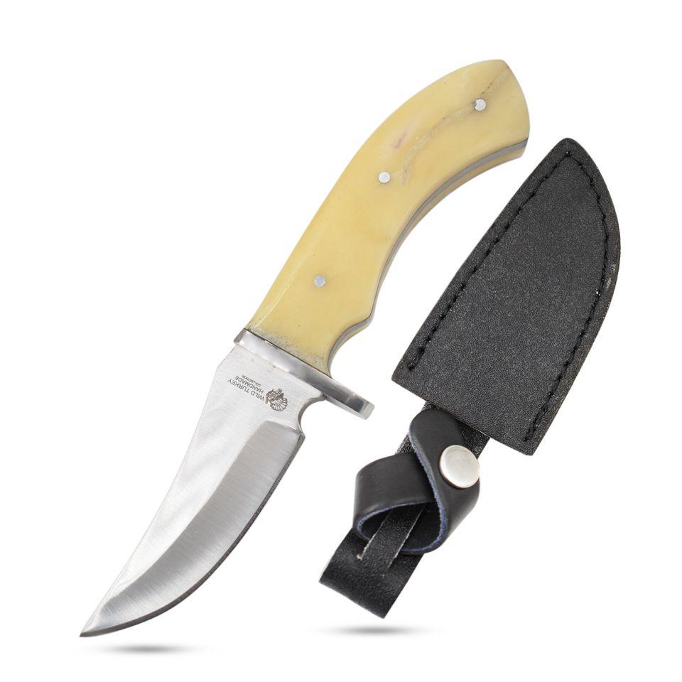 Wild Turkey Handmade - Fixed Blade Knife - Bone Handle 8 Inch image