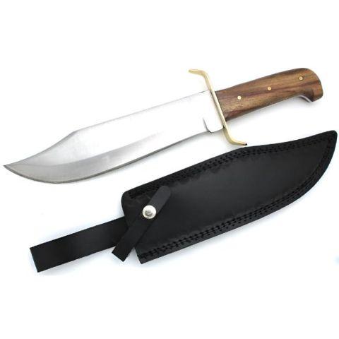 Wild Turkey Handmade - Fixed Blade Bowie Knife Wood Handle image