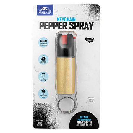 Sparkling Glitter Pepper Spray Keychain - Metallic Gold image