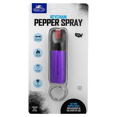Sparkling Glitter Pepper Spray Keychain - Metallic Purple image