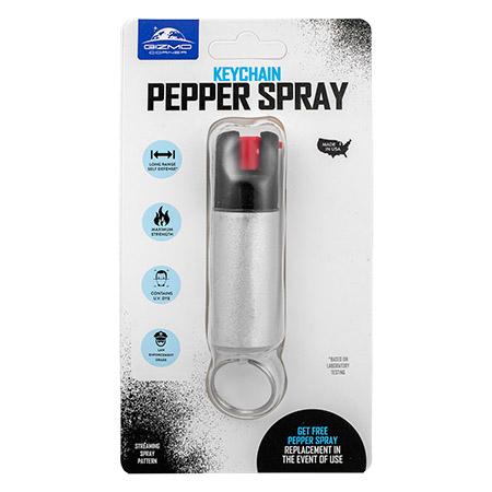 Sparkling Glitter Pepper Spray Keychain - Metallic Silver image