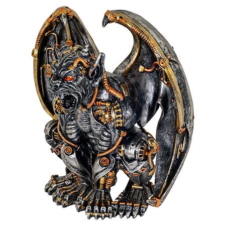9.5" Industrial Steampunk Mechanical Gargoyle Statue image