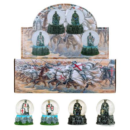 12-pc. Assortment of 2.38" Medieval Knight Snow Globe Polyresin...