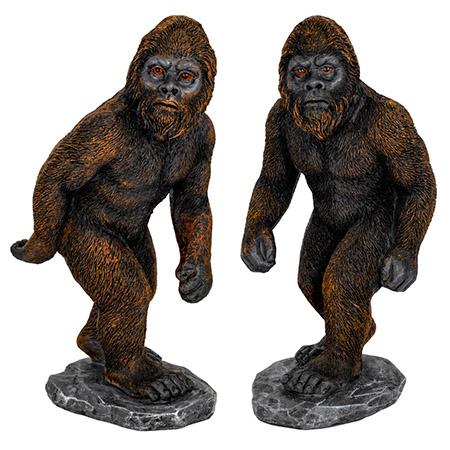 2-pc. 6" Mythical Bigfoot Sasquatch Foraging Stance Polyresin... image