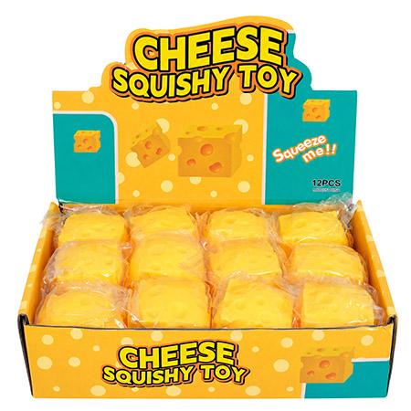 12-pc. Squishy Cheese Cube Sensory Squeeze Stress Relief Display Set image