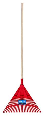 Flat Head Leaf Rake with Wooden Handle image