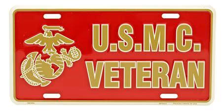 U.S.M.C. Veteran License Plate image