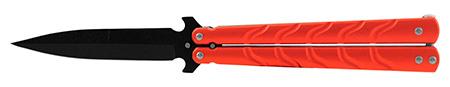 5.5" Anodized Aluminum Automatic Butterfly Folding Pocket Knife - Red