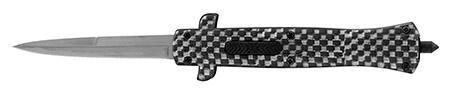 5.25" Stiletto Out the Front Tactical Pocket Knife - Carbon Fiber