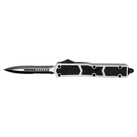 4.75" Chrome Tactical OTF Out the Front Pocket Knife - Black Spear... image