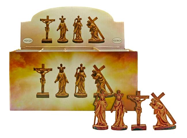 12-pc. Assortment of 3.75" Jesus Poly Resin Statue Christian Figurines image