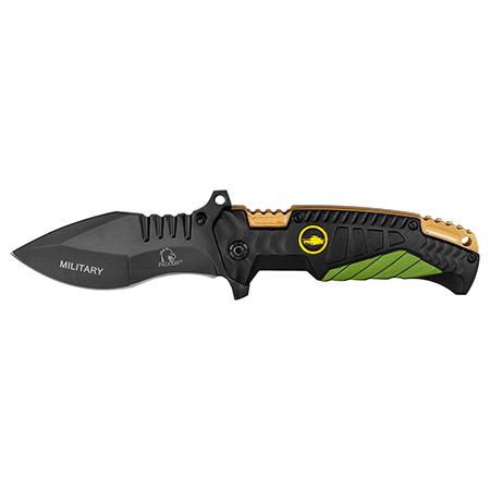 4.75" Falcon Military Green Accent Tactical Grip Spring Assisted... image