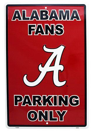 Alabama Fans Parking Only Tin Sign image