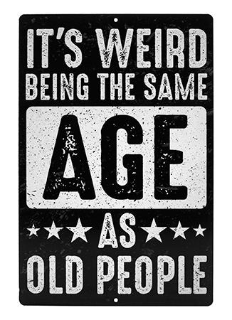 Funny Old People Novelty Parking Tin Sign image