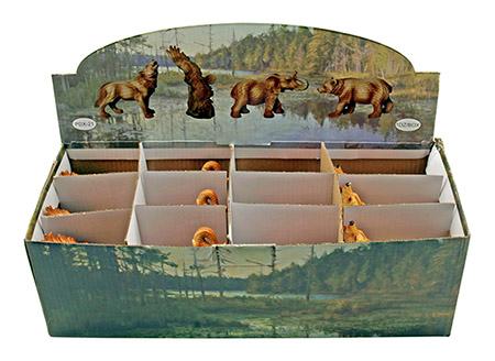 12-pc. Assortment of 4.88" Eagle Wolf Bear and Elephant Poly Resin... image