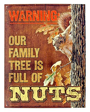 Family Tree is Full of Nuts Tin Metal Sign image