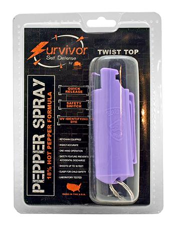1/2 Ounce Survivor Self Defense Belt Clip Hard Case Pepper Spray... image