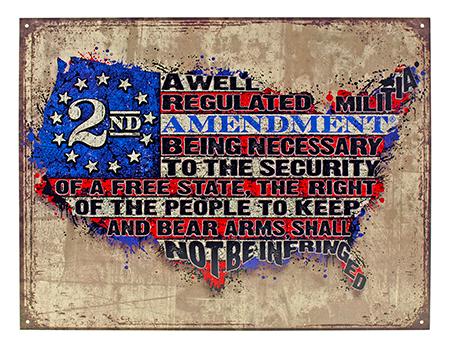 2nd Amendment Gun Owner Rights American Flag United States Metal... image