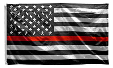 3' x 5' Thin Red Line American U.S. Flag - Firefighters image