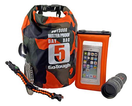 Go-Tough 5 Piece Camping Gift Set - Waterproof Day Bag and... image