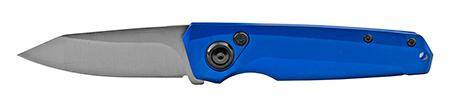 4.5" Sleek Modern Design Switchblade Folding Pocket Knife - Blue image