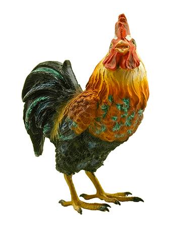 5" Free Range Wild Country Rooster Poly Resin Statue Figurine image