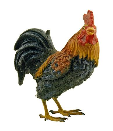 5" Country Farm House Rooster Poly Resin Statue Figurine image