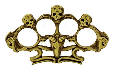 The Demonic Overlord Baphomet Brass Knuckle Duster Style... image