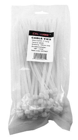 100-pc. 7" White Zip Cable Ties image