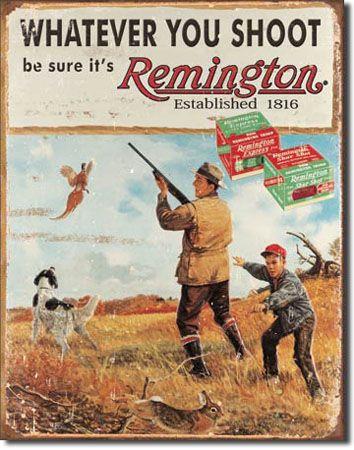 Remington "Whatever You Shoot" Tin Sign image
