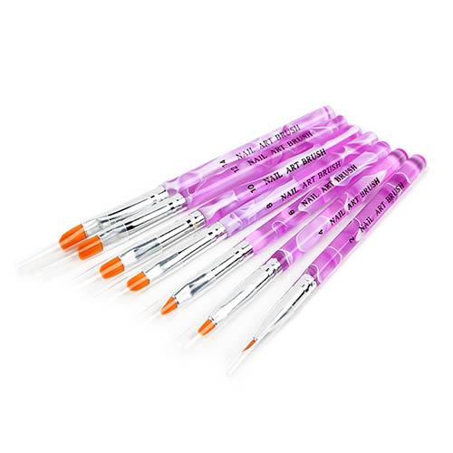 7 PCS Stylish Appearance Professional Brush Nail Painting Pen image