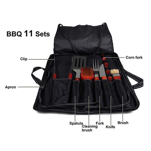 11 Piece Wooden BBQ set image