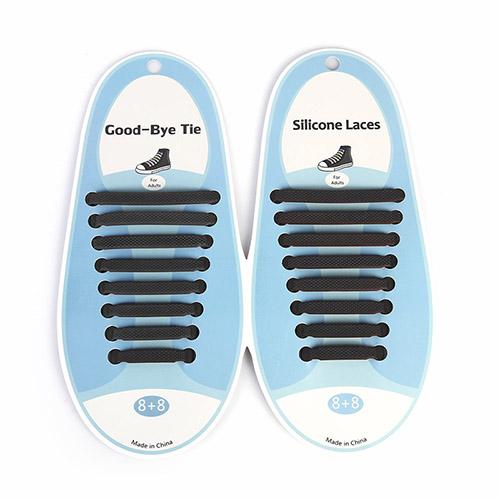 8 Pairs Silicone No Tie Shoelaces Lazy Tieless Shoelaces Waterproof Elastic Flat Tieless Shoelaces Silicone Rubber Sneaker Shoelaces for Sneakers Boot image