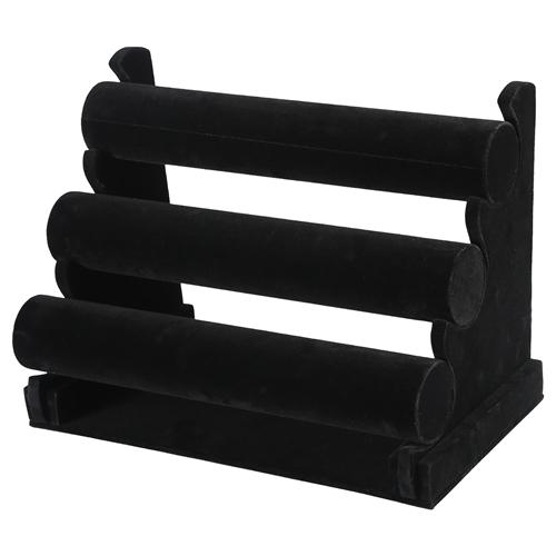 3-Tier Velvet Jewelry Stand Removable Bracelet Holder Watch Jewelry Bangle Display Rack image