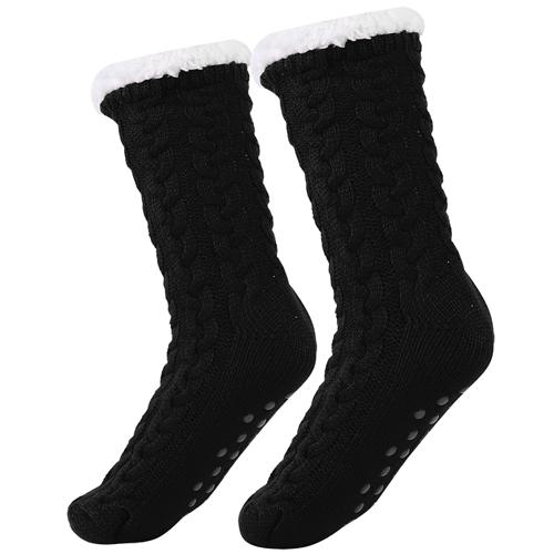 Winter Slipper Socks Winter Warm Fluffy Grip Floor Socks W/ Anti-Slip Grip Unisex Indoor House Home Use For Women US 5.5-8.5 image