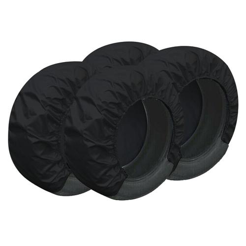 4Pcs Tire Covers Waterproof Oxford Wheel Protectors w/ L Size Fits Tire Diameters 30-31.5in For Truck SUV Trailer Camper RV image