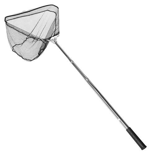 Foldable Fish Landing Net Collapsible Handle Fishing Net with 38.6in-67in Aluminum Alloy Telescopic Pole for Kayak Fly Catfish Bass Crab Trout Fishing image